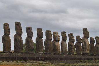 Sunrise at Tongariki on Easter Island