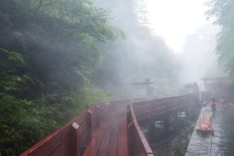 Geometric Hot Springs Relax in the Forest from Puc