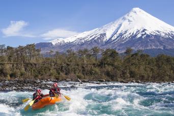 Rafting on the Petrohue River Rapids