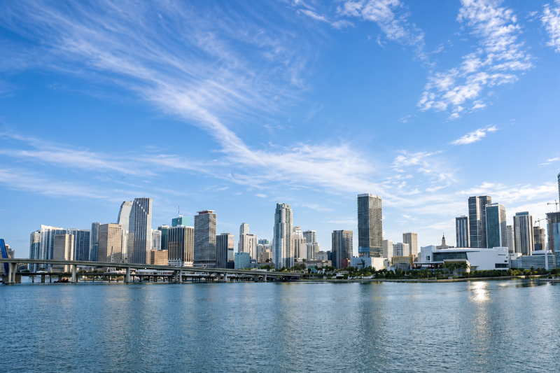 Get a unique view of the Miami skyline