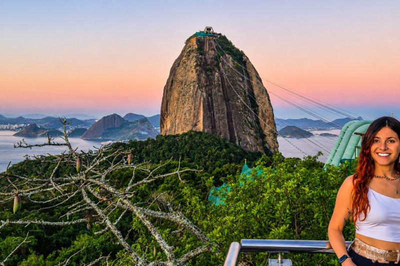 A great perspective from Urca Hill at sunset