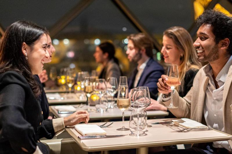Paris: Dinner at the Eiffel Tower, Seine Cruise & Moulin Rouge Show with 1/2 Bottle of Champagne