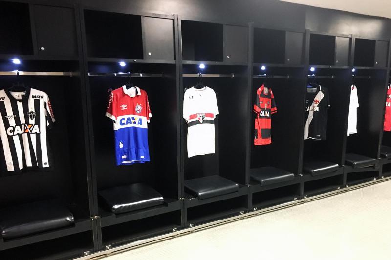 Jerseys from major soccer teams of Brazil