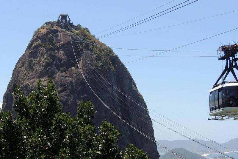 Get inside the cable car to reach the Sugar Loaf