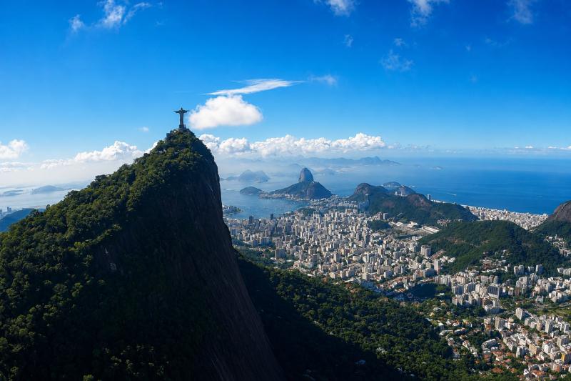 Great aerial views atop Sugar Loaf Mountain and inside cog train