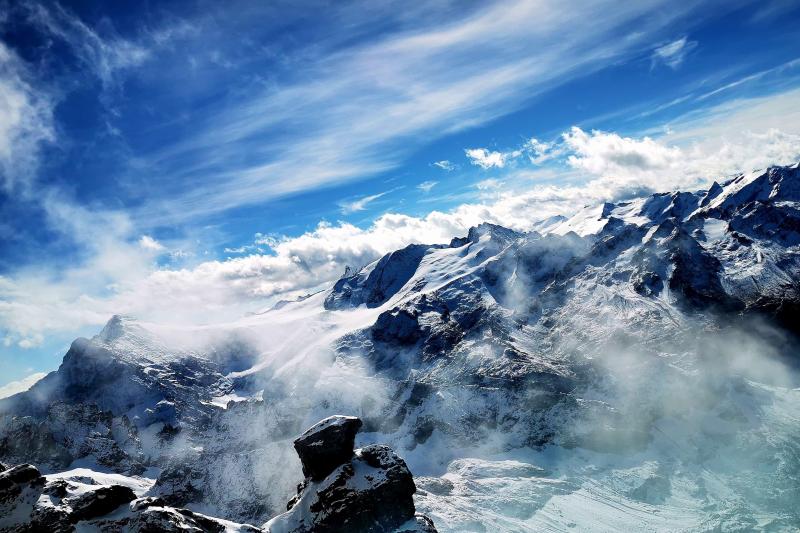 View to the Titlis Glacier
