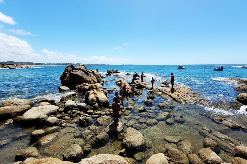 Calhetas beach seen from above