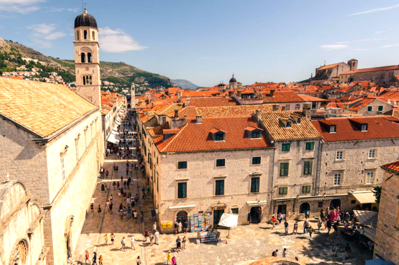 Stradun - the central street in the old town of Dubrovnik