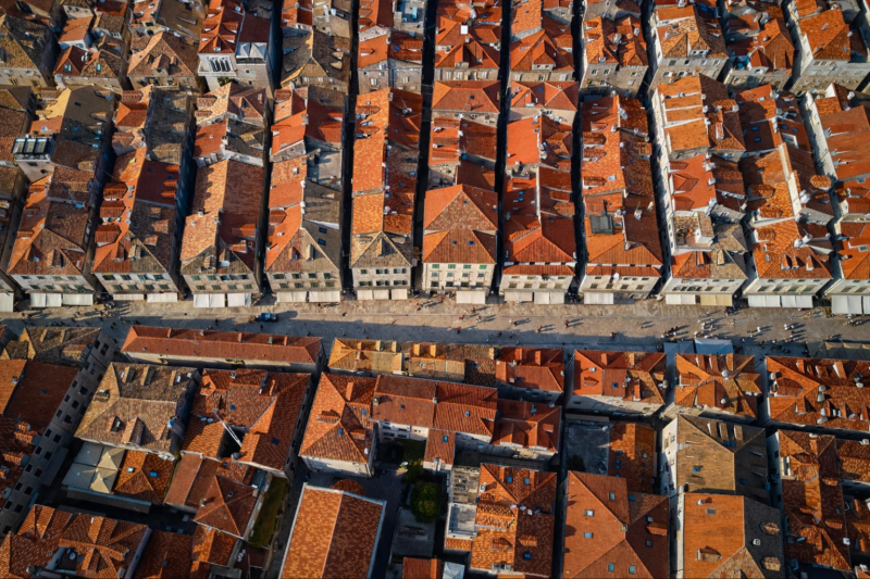 Old town red roofs
