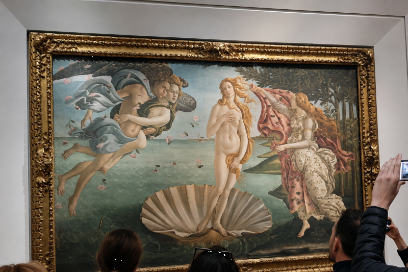 Inside uffizi gallery
