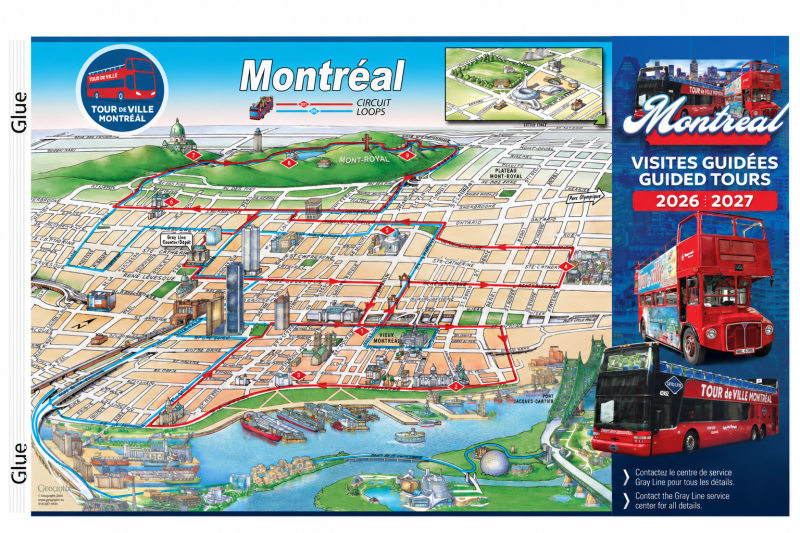 Montreal: Hop-On Hop-Off Double-Decker Tour 2-Day (Red Loop | 2-Hour duration)