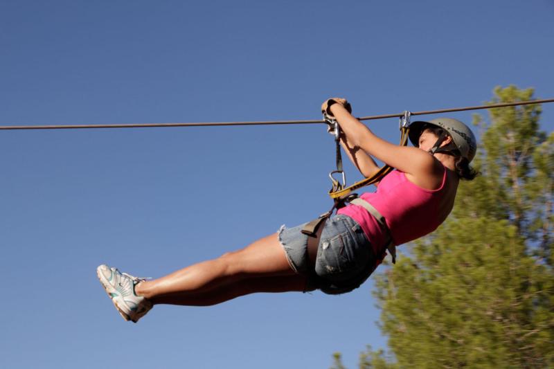 Zipline between Atlas Mountains