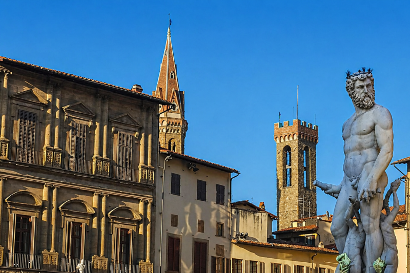 Walking through the old centre, be fascnated by the singular Church of Orsanmichele