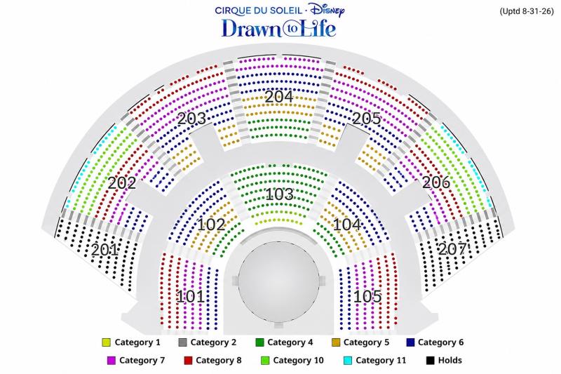Seating map updated August 2026
