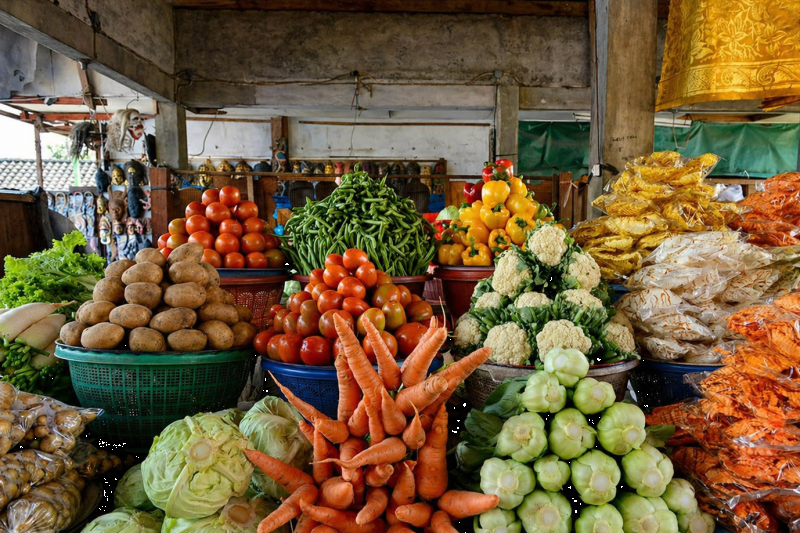 Experience the hustle and bustle of Bedugul market