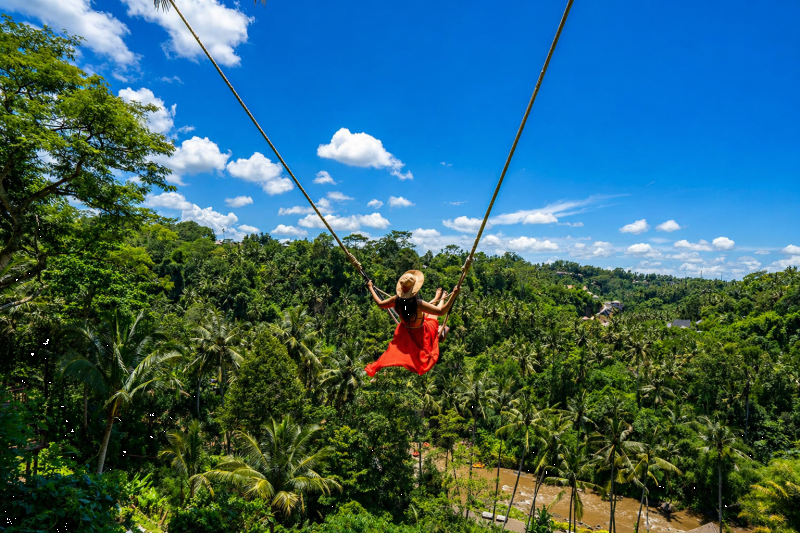 Enjoy the sensation of swinging at Bali Desa Swing