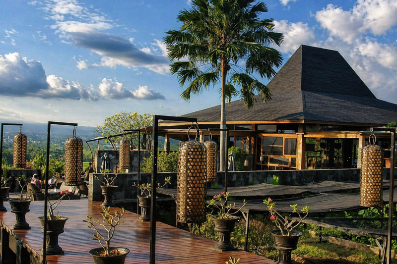 View of Abhayagiri restaurant