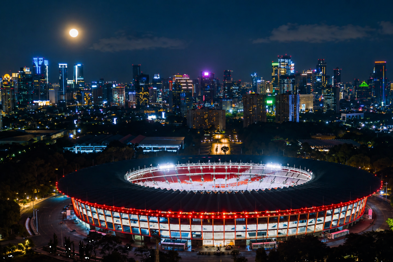 The view from from the 56th floor building, one of Jakarta\\\\\\\'s top rooftop