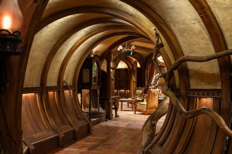 Inside a Hobbit Hole at Hobbiton