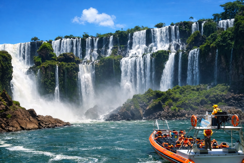 Iguazu: Argentine Falls with Great Adventure and Brazilian Falls with Transfers