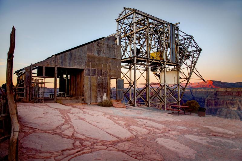 Grand Canyon West Rim Guano Point Old Mining Equipment