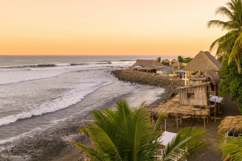 San Salvador: El Zonte Beach Golden Sunset with Surf Lesson & Lunch