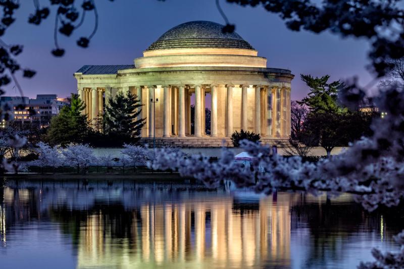 Pass by the Jefferson Memorial