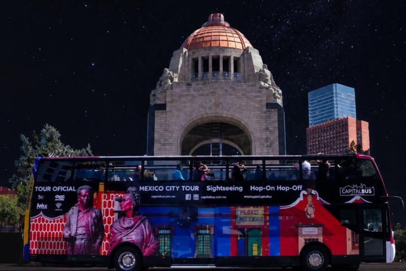 Mexico City: Night City Tour on a Double-Decker Bus
