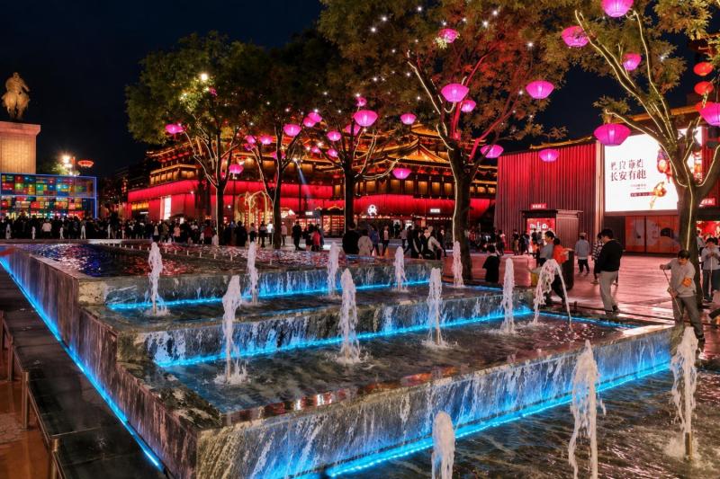 Xi'an: Grand Tang Dynasty Ever-Bright City, Music Fountain & City Wall Night Tour