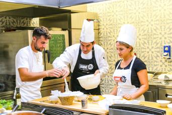Classe de cuisine de Sorrento pratique