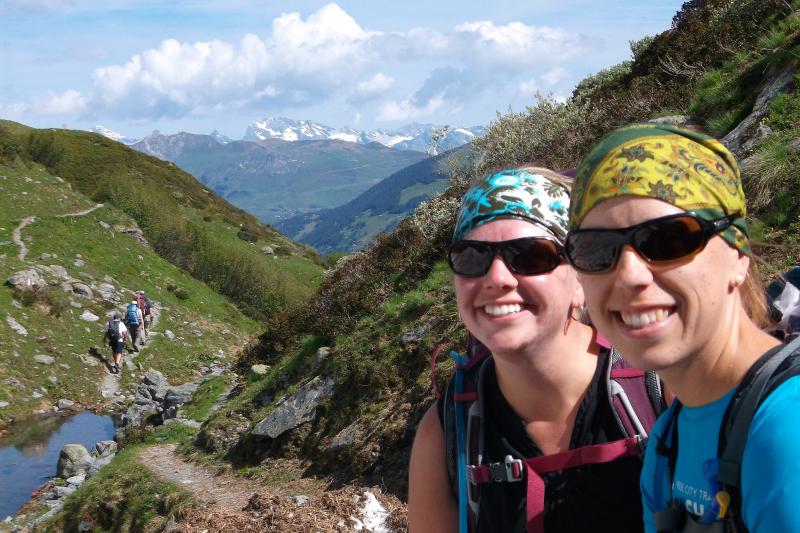 Enjoying the views on the Tour du Mont Blanc Alternative