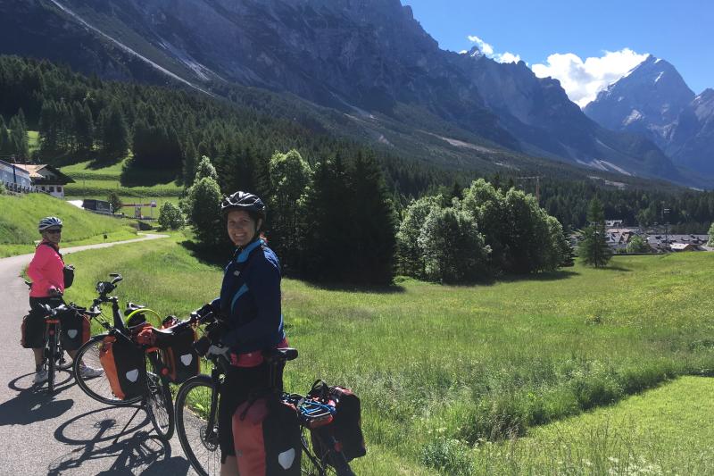 Bicycle touring in the Dolomites