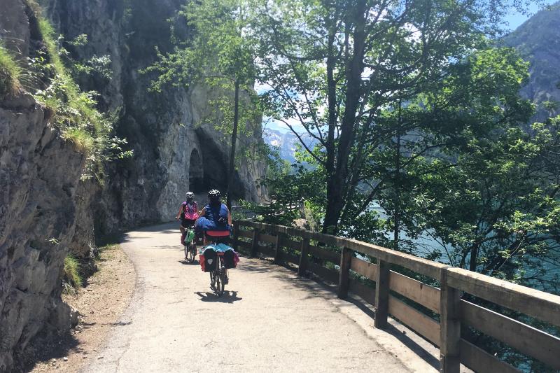 Bicycle touring along the Achensee
