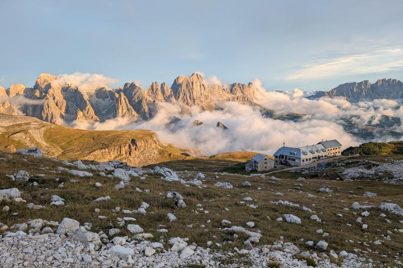 Dolomites rifugio hike