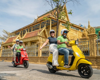 Phnom Penh Silk Island Half day Vespa tour Private