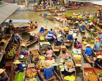 Railway Market & Floating Market Tour