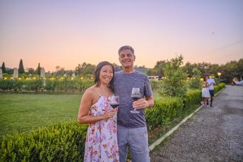 Sunset and dinner in Chianti with wine tasting