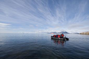 Zodiac and M/S Expedition in Spitsbergen