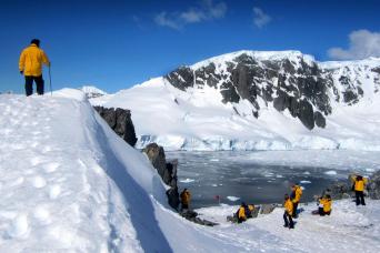Hiking in Antarctica