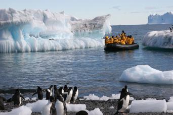 Land by Zodiac at remote beaches