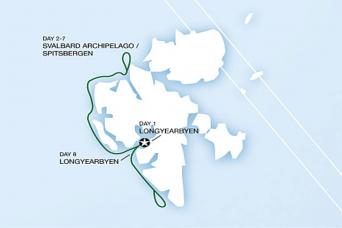 Map of Realm of the polar bear expedition shown as guide only