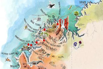 Map of Kimberley expedition cruise