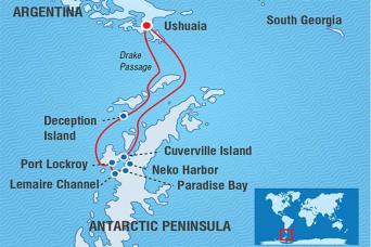 Map Classic Antarctica Sea Spirit