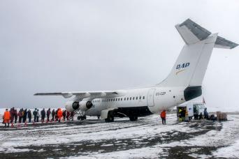 Say farewell with a flight back from Antarctica