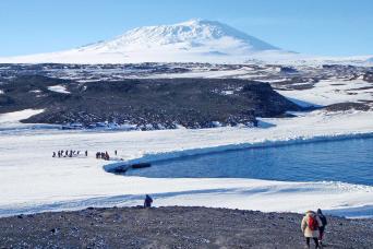 Landing at Cape Royds, Antarctica