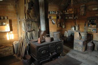 Inside Shackleton's hut at Cape Royds