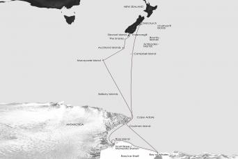 Map of Ross Sea expedition