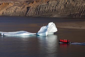 Explore icebergs with our Zodiacs