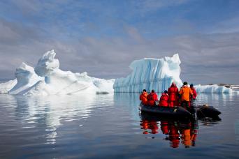 Excursions take you ashore and amongst the ice