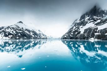 Mystical Antarctic landscape